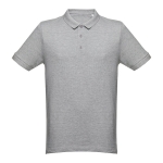 Polos personalizados de algodón en varios colores 240 g/m2 THC Monaco color gris jaspeado