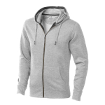 Sudadera de algodón y poliéster con capucha 300 g/m2 Elevate Life color gris jaspeado