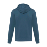Sudadera de algodón y poliéster con capucha 300 g/m2 Elevate Life color azul cian tercera vista trasera