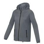 Chaqueta impermeable mujer nylon, poliéster 60 g/m2 Elevate Essentials color gris oscuro