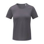 Camiseta técnica de malla poliéster mujer 105 g/m2 Elevate Essentials color gris oscuro segunda vista frontal