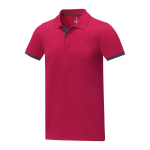 Polo corporativo con detalles de color y algodón 200 g/m2 Elevate Life color rojo