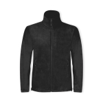 Chaqueta corporativa polar de plástico reciclado 280 g/m2 MKT Diston color negro primera vista