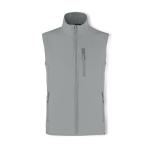 Chaleco softshell reciclado transpirable e impermeable 300 g/m2 MKT Jandro color gris primera vista