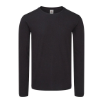 Camiseta impresa de manga larga de algodón 150 g/m2 Fruit of the Loom color negro