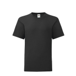 Camiseta de niño de 100% algodón 150 g/m2 Fruit of the Loom color negro