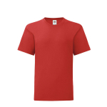 Camiseta de niño de 100% algodón 150 g/m2 Fruit of the Loom color rojo