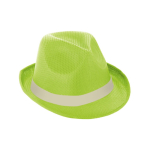 Sombrero de PP en distintos colores con cinta incluida color verde claro