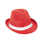 Sombrero de plástico en varios colores con cinta incluida color rojo