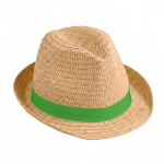 Sombrero unisex de paja de papel de ala corta con cinta color camel quinta vista