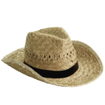 Sombrero de paja de tono claro para la playa personalizado color natural vista detalle 2