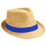 Sombrero para eventos, moderno, de papel natural y ala corta color camel cuarta vista