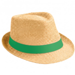 Sombrero para eventos, moderno, de papel natural y ala corta color camel sexta vista