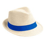 Sombrero para eventos, moderno, de papel natural y ala corta color natural tercera vista