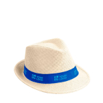 Sombrero para eventos, moderno, de papel natural y ala corta color natural vista principal