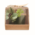 Portavelas personalizado decorado tipo bosque con vela incluida Forest color verde cuarta vista