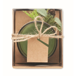 Portavelas personalizado decorado tipo bosque con vela incluida Forest color verde octava vista