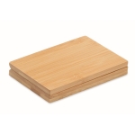 Set de manicura con cuatro utensilios en caja de bambú Beauty color madera segunda vista