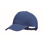 Gorra de béisbol de algodón orgánico con ajuste de hebilla Eco Cap color azul