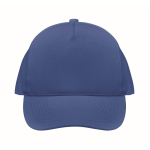 Gorra de béisbol de algodón orgánico con ajuste de hebilla Eco Cap color azul segunda vista