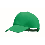 Gorra de béisbol de algodón orgánico con ajuste de hebilla Eco Cap color verde
