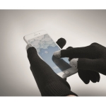 Set de 3 piezas con logo: gorro, bufanda y guantes Winter RPET color negro vista principal