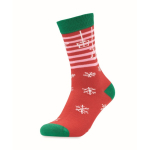 Calcetines de Navidad en caja de regalo talla grande 43-46 Joyful color rojo
