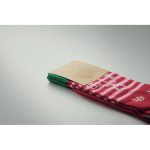 Calcetines de Navidad en caja de regalo talla grande 43-46 Joyful color rojo