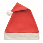 Clásico gorro navideño de Papá Noel de RPET personalizado con tu logo color rojo