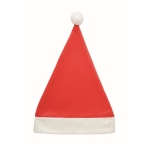Clásico gorro navideño de Papá Noel de RPET personalizado con tu logo color rojo segunda vista