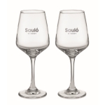 Dos copas de vino personalizadas de 200ml Set copas Wine color transparente vista principal