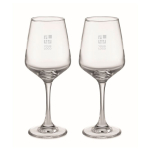 Dos copas de vino personalizadas de 200ml Set copas Wine vista de impresión