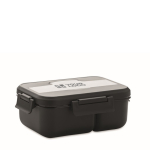 Fiambrera grande con cubiertos, asa y dos pisos 1L All-in-one vista de impresión