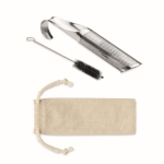 Filtro de té de tubo de acero para clientes y empleados Ceylon color plateado mate