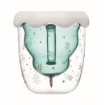 Taza con diseño de árbol de Navidad y tapa 250ml Christmas Spirit color transparente septima vista