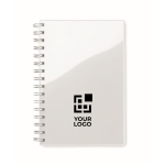 Cuadernos personalizados reciclados A5 hojas a rayas Colors RPET color blanco vista de impresión