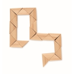 Rompecabezas fexible para crear formas en bolsa de algodón Woody color madera septima vista