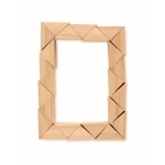 Rompecabezas fexible para crear formas en bolsa de algodón Woody color madera