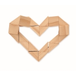 Rompecabezas fexible para crear formas en bolsa de algodón Woody color madera