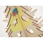 Árbol de madera personalizable con acuarelas y pincel Navidad Paint color madera vista principal