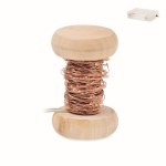 Guirnalda de 50 luces LED en tono amarillo para dar calidez de 5m color madera