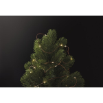 Guirnalda de 50 luces LED en tono amarillo para dar calidez de 5m color madera vista fotografía cuarta vista