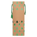 Original bolsa de papel kraft con estampado navideño Gift Sparkle color verde sexta vista