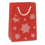 Bolsa pequeña con copos de nieve para regalar Snowflake Small color rojo