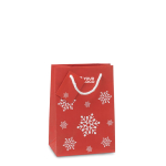 Bolsa pequeña con copos de nieve para regalar Snowflake Small vista de impresión