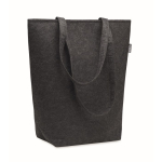 Bolsa promocional de fieltro RPET con asas largas Tote Fieltro RPET color gris oscuro