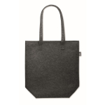 Bolsa promocional de fieltro RPET con asas largas Tote Fieltro RPET color gris oscuro tercera vista