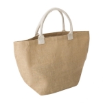 Bolsa para propaganda de yute con asas de algodón Jute Vibes color beige primera vista