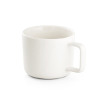Taza de cerámica con tapa de bambú de 230ml Small Cover color blanco tercera vista