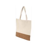 Bolsas en algodón con base de corcho y asas largas 160 g/m2 Corizza color beige octava vista